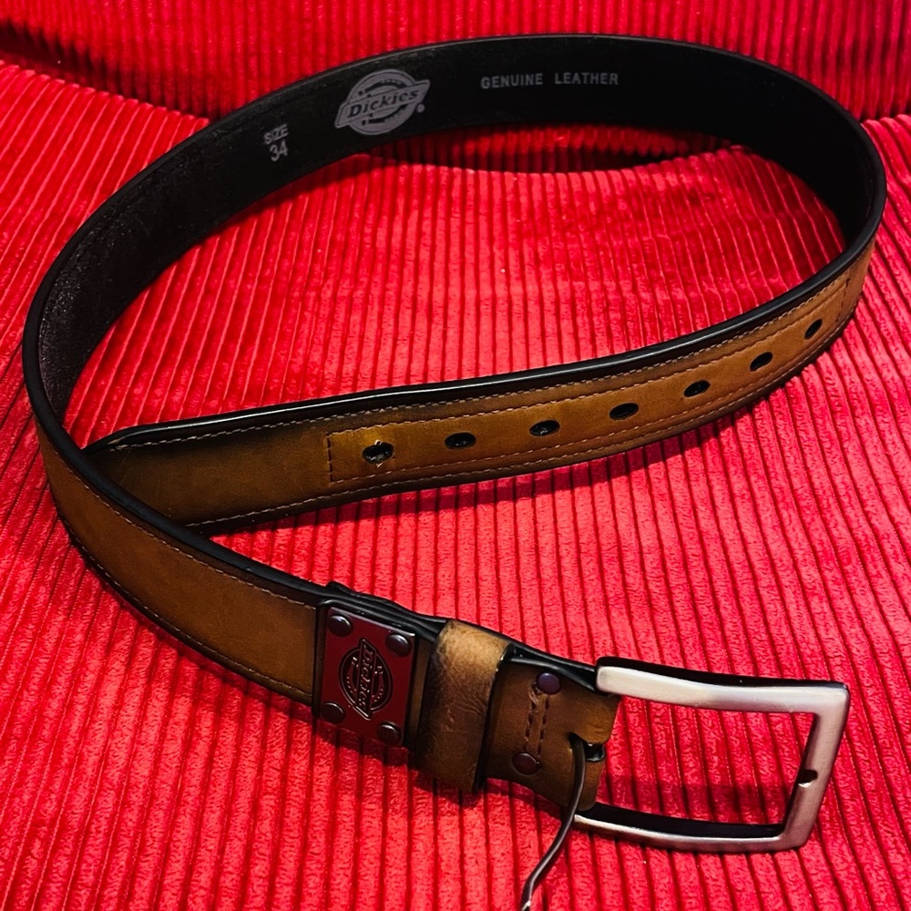 Dickies Men genuine Leather Belt